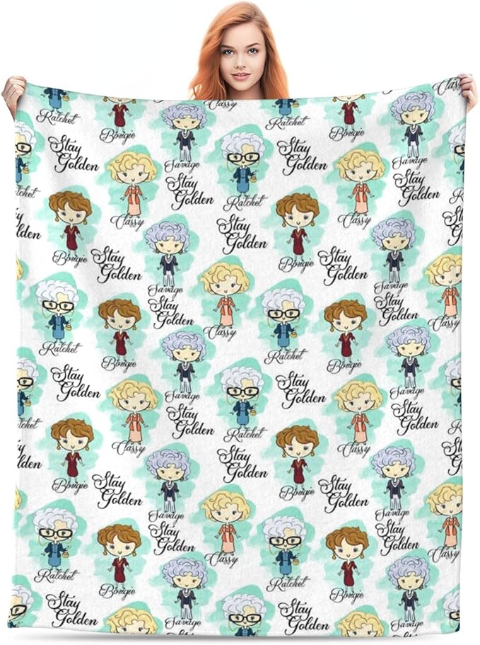 Goldengirls Golden Girls Blanket Gifts 60x50 Throw Blanket Lightweight Golden Girls Merchandise for Couch Bed Sofa Car