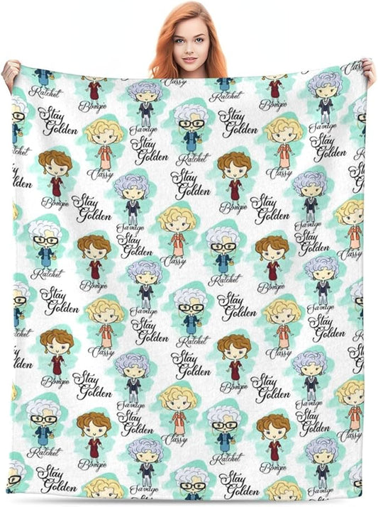 Goldengirls Golden Girls Blanket Gifts 60x50 Throw Blanket Lightweight Golden Girls Merchandise for Couch Bed Sofa Car