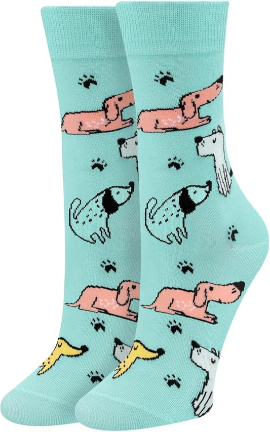 AGRIMONY Funny Cat Dog Socks for Women Teen Girls-Animal Novelty Cute Socks-Mothers Day Cat Dog Mom Gifts Stocking Stuffers