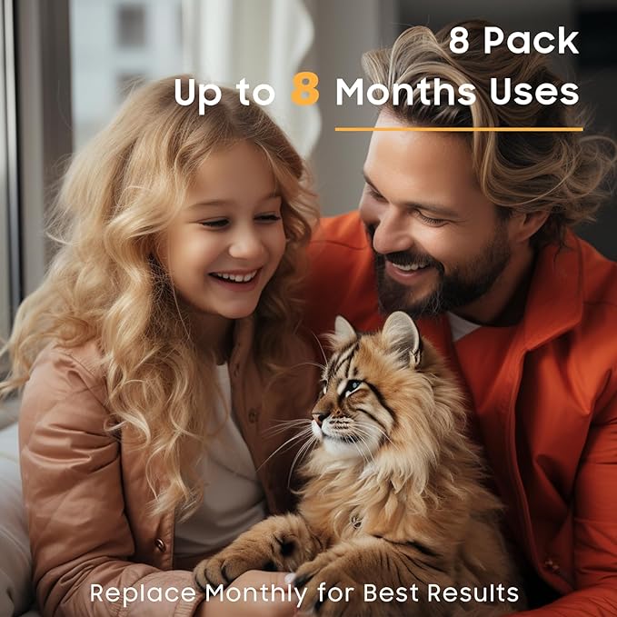 8 Pack Carbon Filters Compatible with Cat Automatic Litter Box Robot 4, Thick Replacement Filters to Absorbs Odors Controls Moisture Keeps Home Smelling Fresh