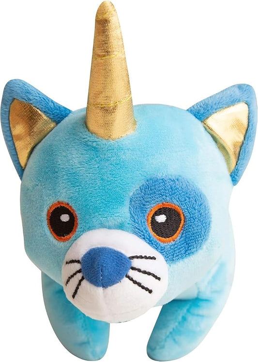 SnugArooz Cute Kat Caticorn Plush Dog Toy with Repair Patch – Soft, Durable and Squeaky Toy for Dogs - Blue