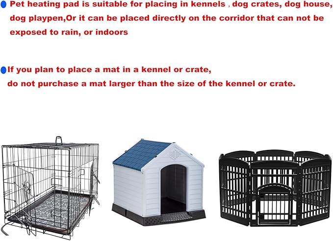 Pet Heating Pad for Small Dogs Cats Heated Bed mat Indoor Electric Cat Heating pad Waterproof Dog Heating pad Chew Proof Cord,Easy Clean