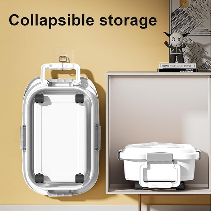 Dog Food Storage Container,Collapsible Dog Food Container with Travel Silicone Bowl and Scoop for Dog/Cat/Bird Food,Keep Dry Food Fresh,Easy to Move.(Black 18LB)