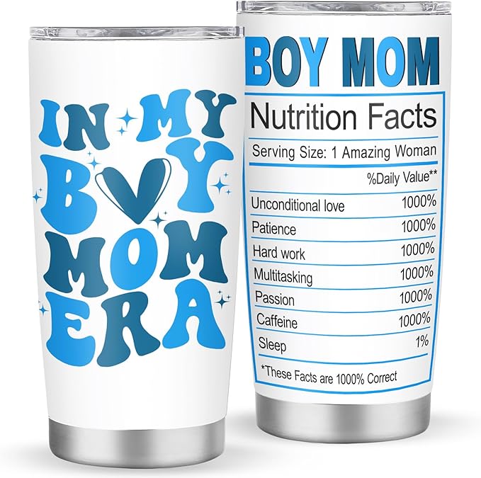 Boymom In My Boy Mom Era Tumbler - 20oz, Perfect New Mom Gift for Mothers Day, Birthdays, Christmas
