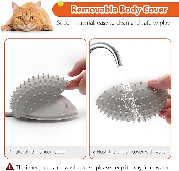 Interactive Cat Toys for Indoor Cats, Automatic Moving Cat Mouse Cat Toys with Feather Tail, Cat Exercise Electric Toys, USB Rechargeable