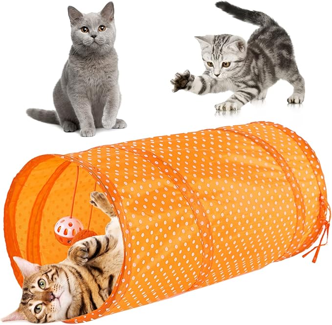 Cat Tunnel,Cat Toys,Cat Tunnel Toy Cat Tunnel Tube Kitten Tunnel Toy Kitten Pet Training Interactive Fun Toy Kitten Tunnel Toy, Purple