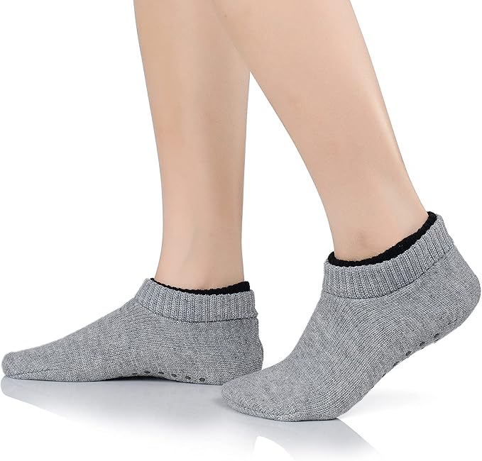 American Trends Fuzzy Socks for Women with Grippers Non Slip Christmas Socks
