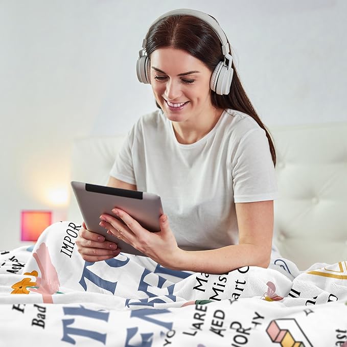 Inspirational Blanket, 50"x60", Motivational & Positive Uplifting Gifts for Women, Sobriety Gifts