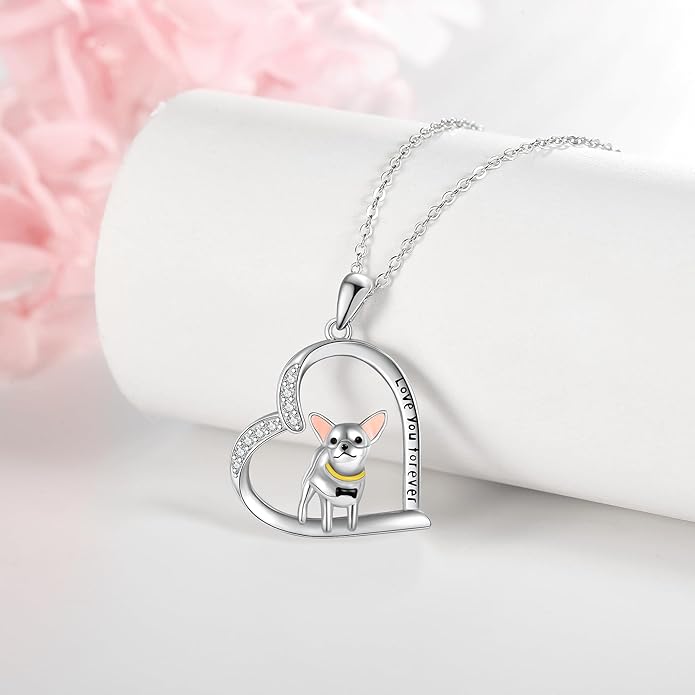 Capybara/Squirrel/Chihuahua Necklace Sterling Silver Chihuahua Squirrel Jewelry Capybara Gifts for Women