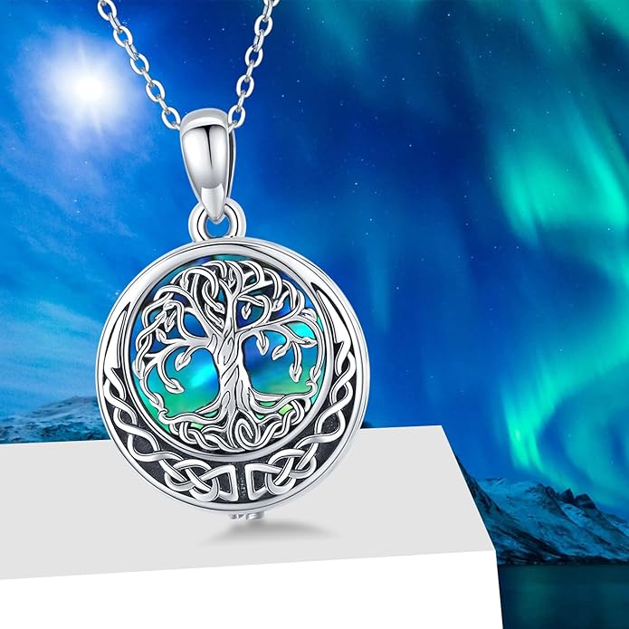 Aniu Cremation Jewelry for Ashes S925 Sterling Silver Urn Necklace Memorial Necklace for Human Ashes of Loved Ones Keepsake Pendant for Men Women
