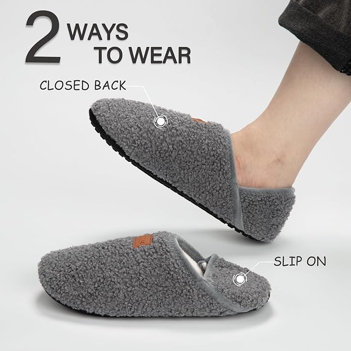 ATHMILE House Slippers for Women Men Indoor Barefoot Slippers Socks Furry Slip on House Shoes Cozy Comfy Slippers for Home Bedroom Travel Yoga
