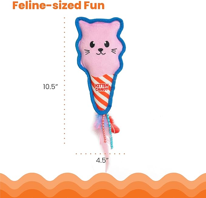 Catstages Kitt'n Candy Kicker Pink Interactive Catnip Cat Toy