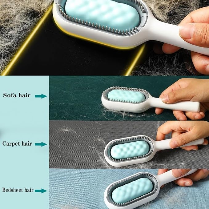 BESTLA Upgraded Pet Hair Removal Cat Hair Brush with Water Sticky Comb with Water Tank New 4 in 1 Cat Grooming Brush (Towels Not Included)