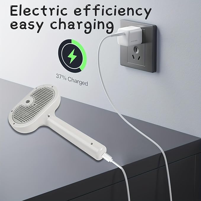 3 in 1 Cat Steam Brush,Pet Spray Hair Removal Comb for Shedding & Grooming, Water Brush for Cats Dogs Small Animals Long Short Haired with One-Click Release Button