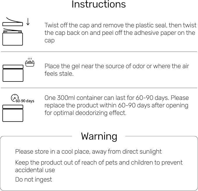 Furry Purr Cat Litter Deodorizer, Litter Box Deodorizer Gel, Forestbathing Scent Beads, Pet Odor Eliminator for Home, Natural Persimmon-Tannin Ingredients, Long-lasting, 10 oz