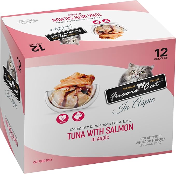 Fussie cat Premium Tuna w/Salmon in Aspic