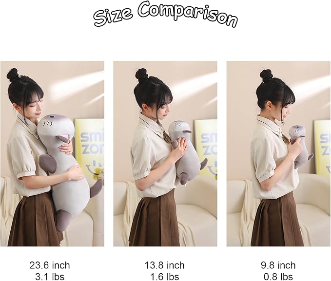 SQEQE Weighted Siamese Cat Plush, Weighted Siamese Cat Stuffed Animal, Cute Plushies Soft Pillow Toy Gift for Kids Adults 23.6 Inch, 3.1 Lbs