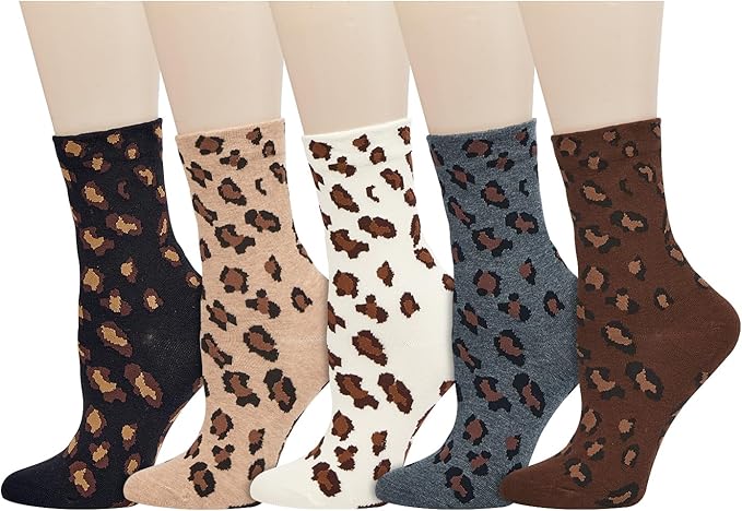 Benefeet Sox Cute Crew Socks for Women Girls Novelty Funny Patterned Socks Colorful Kawaii Cotton Casual Calf Sock 5 Pairs