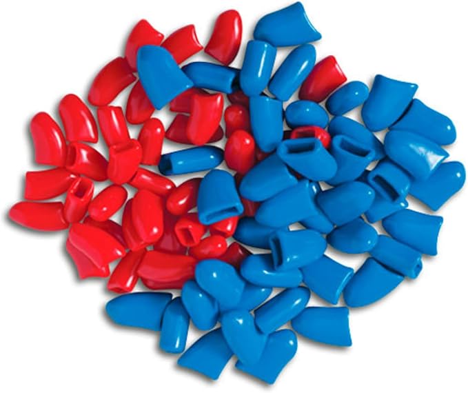 Soft Claws Canine 40-Pack Summer Colors Dog Nail Caps Kit, Medium, Red and Blue