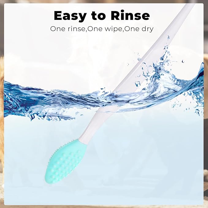 4Pcs Cat Acne Chin Treatment, Black Seed Brush Soft Silicone Cat Grooming Scraper Brush, for Cats Chin Acne & Blackhead Exfoliation, Double-sided Cat Brush