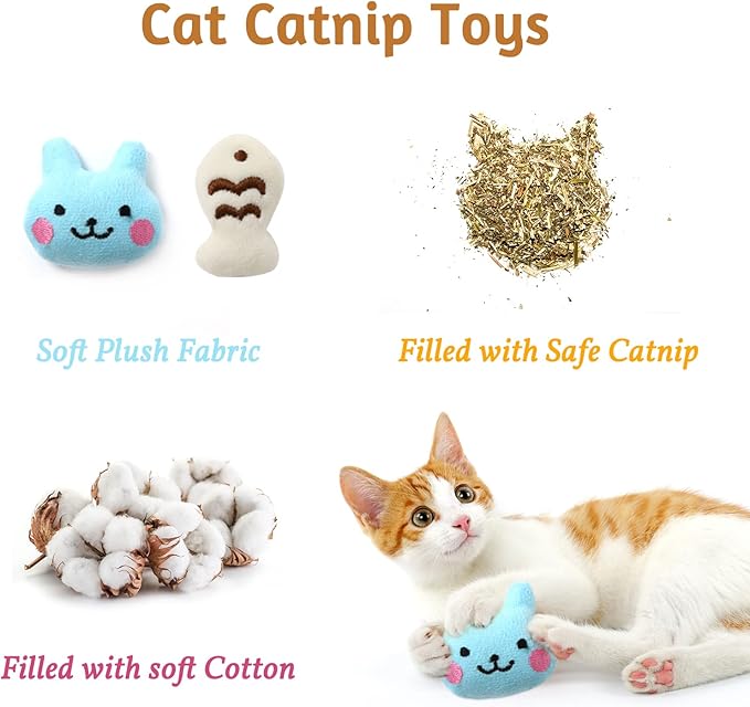 Kitten Toys Cat Toys Assortments, 26 Packs Cat Toys Variety Pack for Kitty, Cat Wand Toy, Cat Feather Toys, Cat Balls with Bells, Cat Mouse Toy, Catnip Toys for Indoor Cats