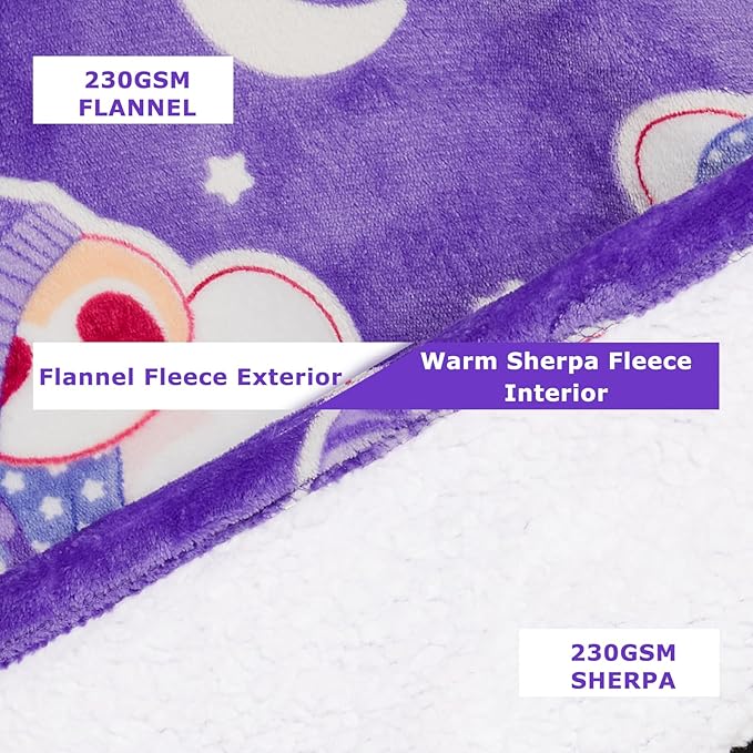 THREE POODLE Wearable Blanket Hoodie, Glow in The Dark Oversized Hoodie Blanket, Sherpa Hooded Blanket Sweatshirt for Adults Women Men Kids, Cozy Gifts