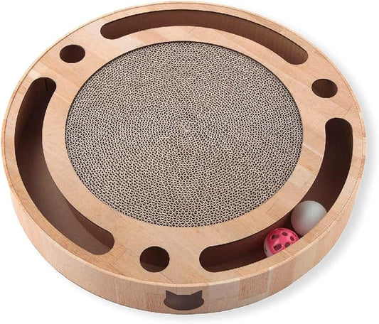 Interactive Track Ball Cat Scratcher