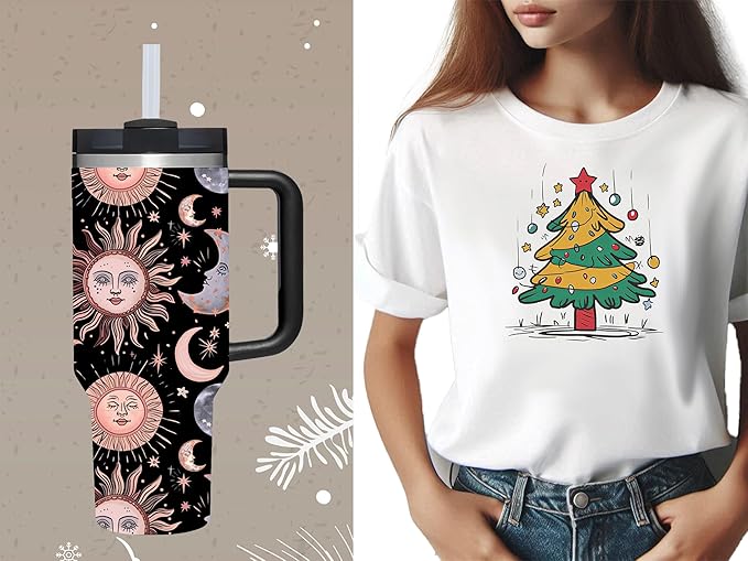 AMZUShome 40 OZ Goth Sun Moon Star Tumbler with Handle.Unique Birthday Christmas Gifts for Goth Lover.Personalized 40 OZ Goth Sun Moon Star Tumbler Gifts for Women Men.