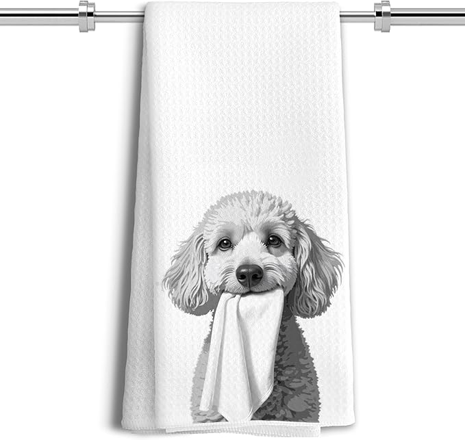 Funny Goldendoodle Dog Hand Towels, You Will Never Pee Alone Funny Bathroom Hand Towels, Goldendoodle Gifts, Dog Bathroom Decor, 16x24 Inches
