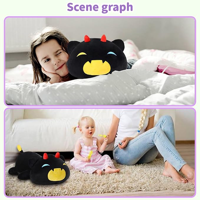 Cat Stuffed Animal, Cute Yellow Cat Plush Toy Pillow Soft Cat Stuffed Animal Kawaii Plushie Toy 50CM/19.7Inch