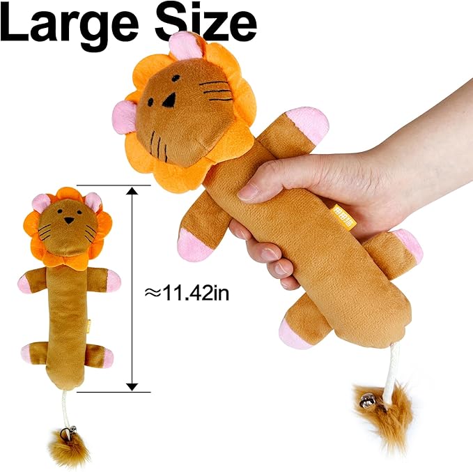 Catnip Silvervine Matatabi Pillow for Cats & Kittens,Crinkle Sound Toy,Cat Kicker Toy,Large Size Cat Pillow Soothing Plush Cat Toy(Lion).