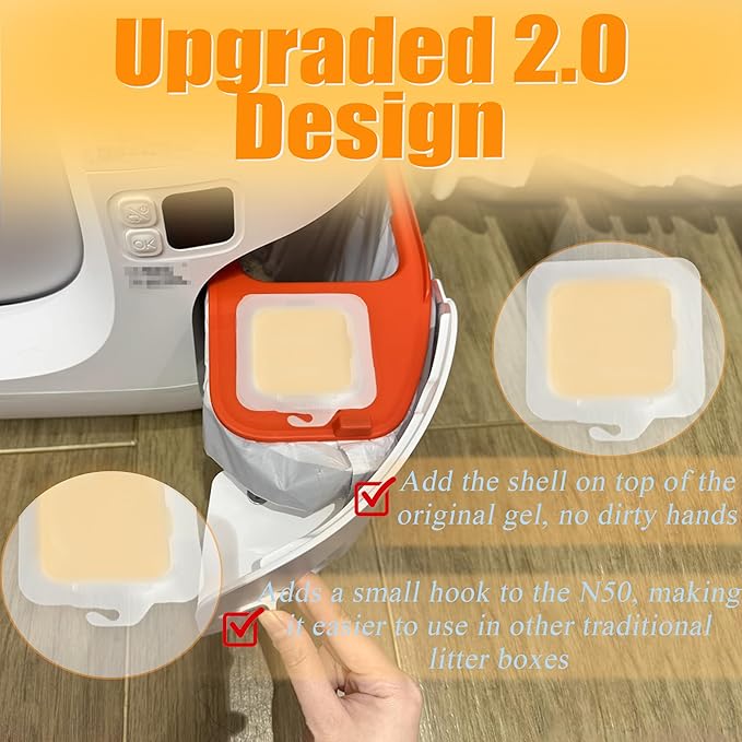 6PCS N50 Odor Eliminator 3.0 Exclusive for PETKIT Pura Max Automatic Self-Cleaning Cat Litter Box - Cat Toilet Odor Control for Most Other Automatic Litter Box (with hook)
