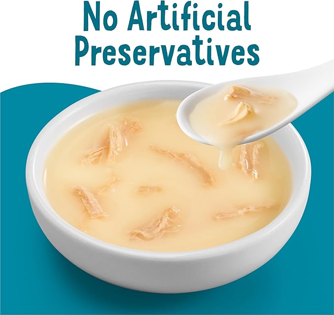 Purina Friskies Lickable Cat Treats Bits ‘n Broth With Shredded Chicken in a Dreamy Broth - (Pack of 16) 1.2 oz. Pouches