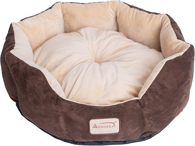 Armarkat C01HKF/MH Cozy Pet Bed 20-Inch Diameter, Mocha Beige