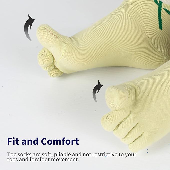 Benefeet Sox Funny Toe Socks Women Five Finger Socks Girls Cute Toe Seperated Cotton Socks Running Athletic Christmas Gifts