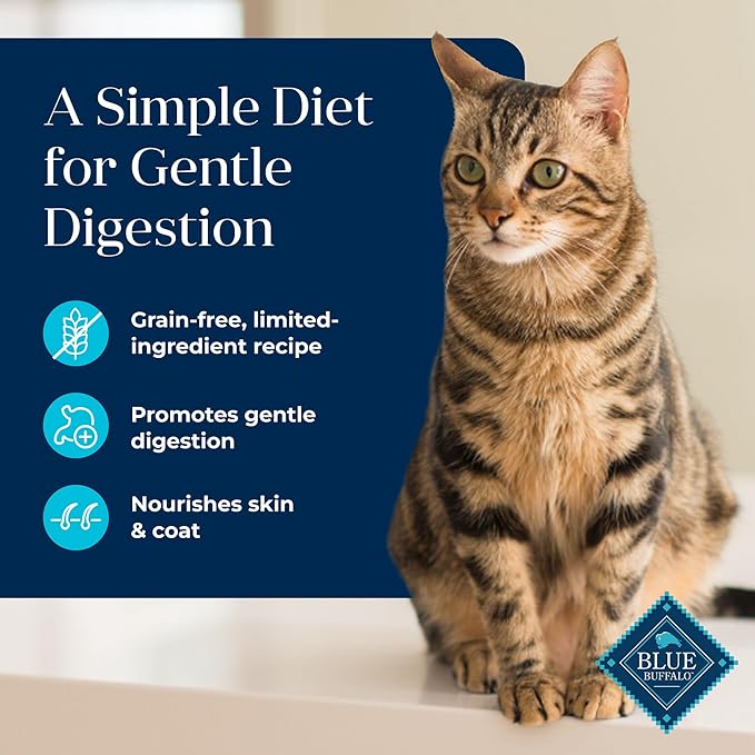 Blue Buffalo Basics Grain-Free Adult Wet Cat Food, Skin & Stomach Care, Limited Ingredient Diet, Fish Recipe, 3-oz. Can, 24 Count