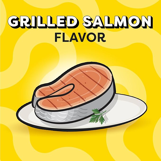 Temptations Tender Fills Grilled Salmon Flavor Crunchy and Soft Adult Cat Treats, 2.1 oz. Pouch (Pack of 12)