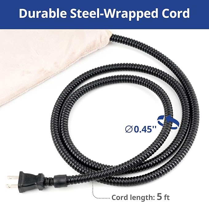 NICREW Pet Heating Pad for Dogs and Cats, Heated Cat Bed with Steel-Wrapped Cord and Soft Fleece Cover, 17.7 x 15.7 Inches, 30 Watts