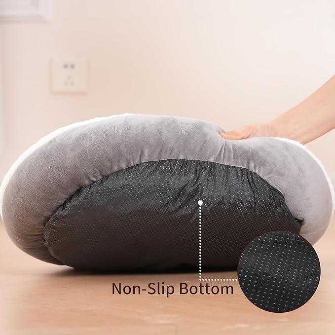 MARUNDA Self Warming Cat Bed,Super Soft Dog Bed Crate Bed Blanket, Self Heating Cat Pad, Thermal Cat and Dog Warming Bed Mat. (Grey, 20 ")