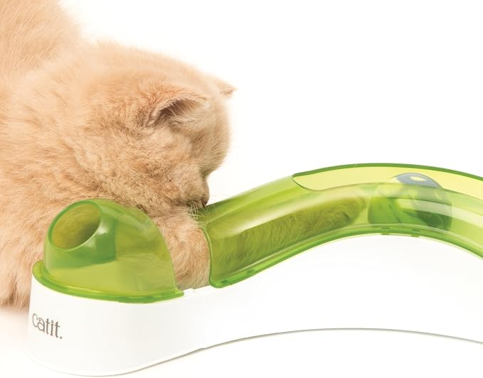 Catit Senses 2.0 Wave Circuit Interactive Cat Toy - 8-Piece Closed-Track Ball Toy for All Breed Sizes