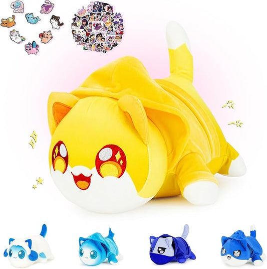 KOWSI NOI Cat Plush Toys Blind Box Cat Plush Series-100% Polyester Embroidery Plush Pillow-Cute Popular Cat Plush Collectibles (NOI Cat Plush)