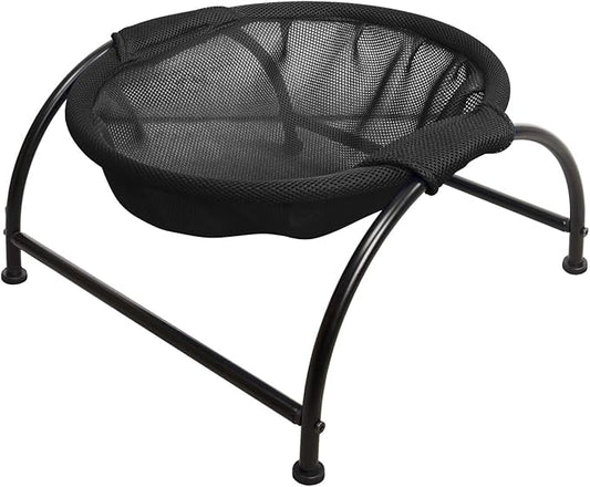MW Cat Bed Dog/Pet Hammock Bed Free-Standing Cat Sleeping Cat Supplies Pet Supplies Wash Stable & Breathable Indoors Outdoors (Black)