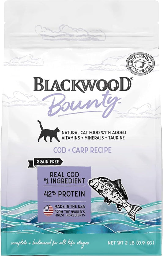 Blackwood Bounty Grain Free Cat Food, Cod and Carp Recipe, 2 lb. Bag
