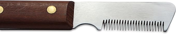 Mars Coat King Professional Dog Stripping Knife Grooming Tool, Medium Slant Tooth with Tapered Edge, Right-Handed