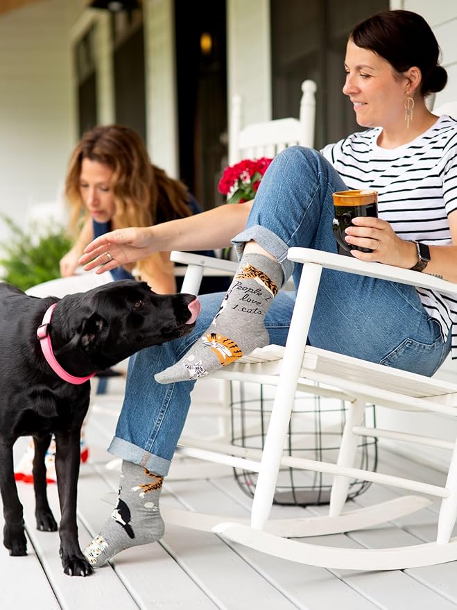 Blue Q Women's Funny Novelty Crazy Crew Socks with Sayings