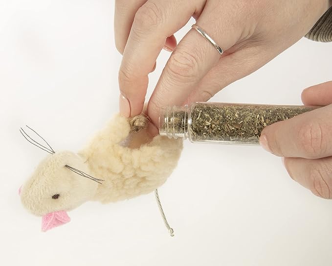 SmartyKat Madcap Mania Refillable Plush Catnip Cat Toy, Includes Catnip Tube - Randomly Selected Color, One Size