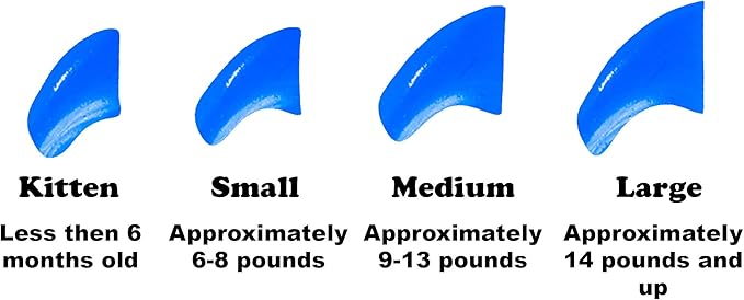 40 Pack Soft Nail Caps for Cat Claws Blue Large