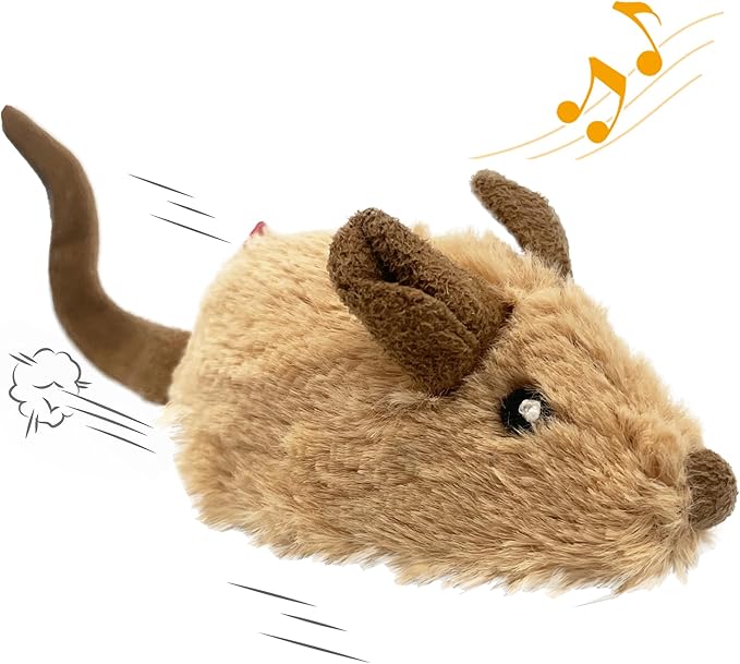 Gigwi Interactive Cat Toys For Indoor Cats, Moving Cat Toy For Bored Indoor Adult Cats, Automatic Electronic Moving Mouse Cat Toys With Realistic Squeaky, Kitten Toys For Hunting Play Exercise