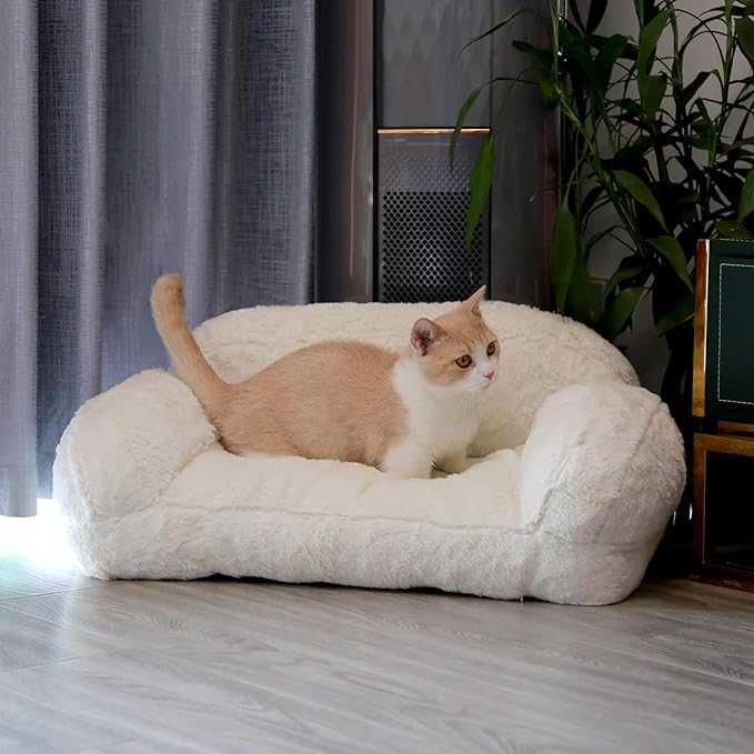 Asou Cat Couch Bed Kitty Couch Bed Cat Sofa for Small Cats Anti-Slip Kitty Couch Bed Cat Bed Pet Couch Bed