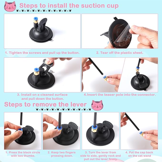 5Pcs Cat Feather Toy, Adjustable Cat Collar Neck Collar Toy Cat Teasing Wand with Silicone Collar, Funny Cat Stick, Interactive Self Playing Toys Bell for Indoor Cat Playing Small Animals(5 Style)